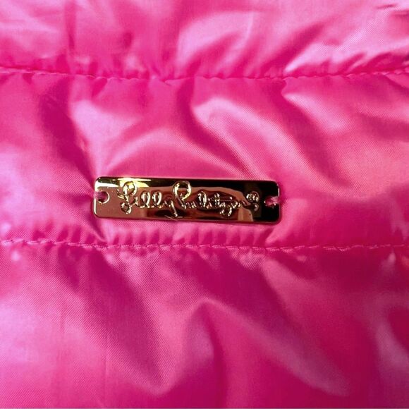 Lilly Pulitzer Elyn Puffer Vest 60th Anniversary Print Pink Size XS NWT - Picture 5 of 14